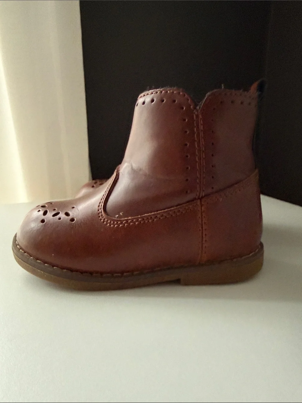 Stride Rite Tan Leather Ankle Boots